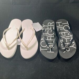 Never worn flip flops bundle size 6